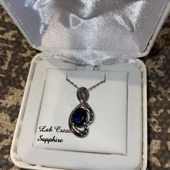 Kohl's Jewelry Silver Sapphire Necklace Poshmark